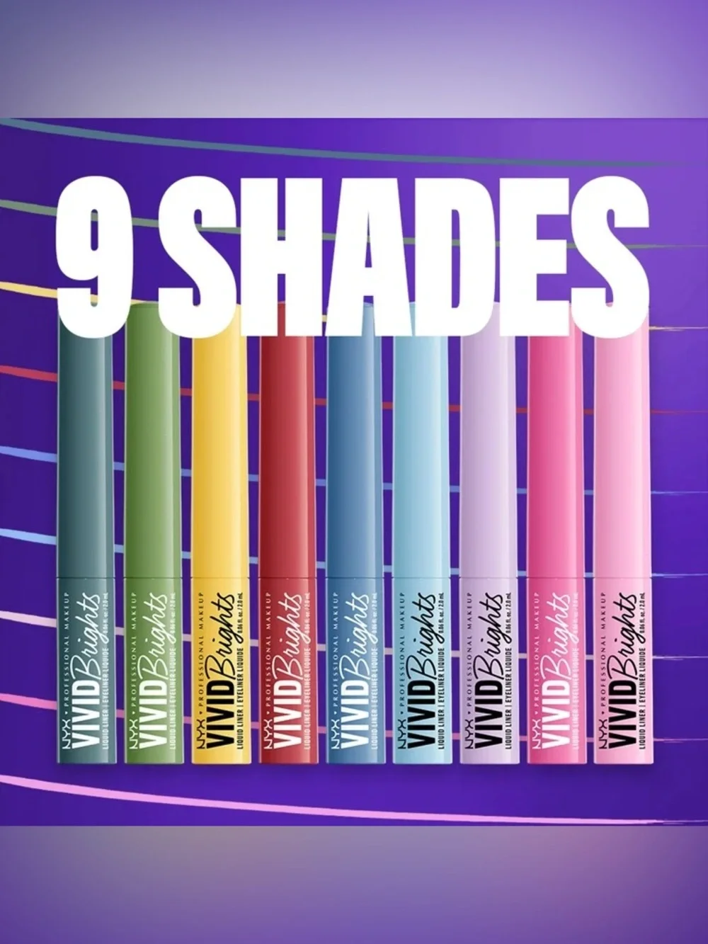 NYX Vivid Brights Liquid Eyeliner - Lilac Link, NEW
